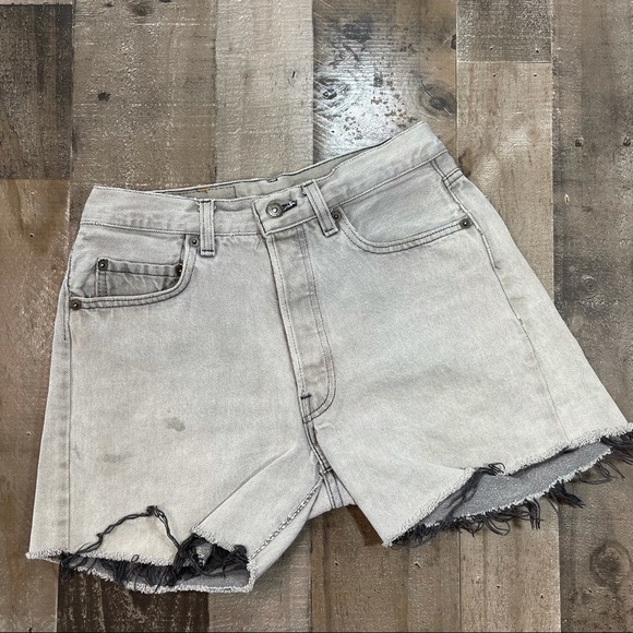 Vintage 501 Levi’s Cutoffs Gray 28 - Picture 1 of 11